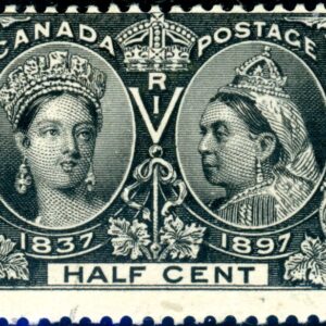 Canada Stamp #50 - Queen Victoria Jubilee (1897) ½¢ (F-U)