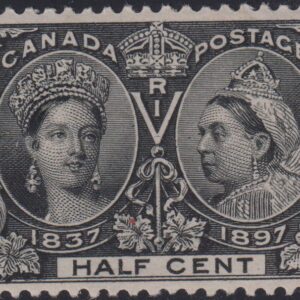 Canada Stamp #50 - Queen Victoria Jubilee (1897) ½¢ (VG) - MH
