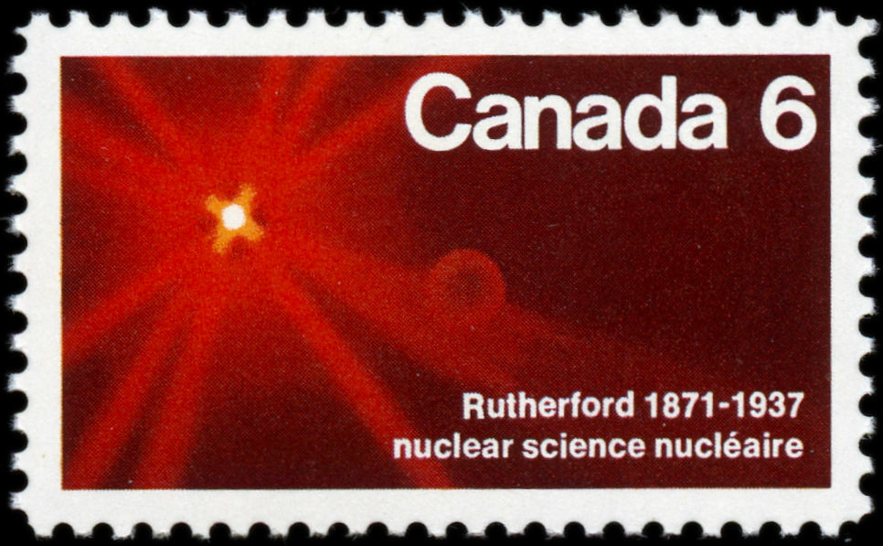 Canada Stamp #534ii - Atom splitting (1971) 6¢ F front