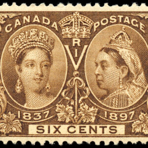 Canada Stamp #55 - Queen Victoria Jubilee (1897) 6¢ (FVF-MH)