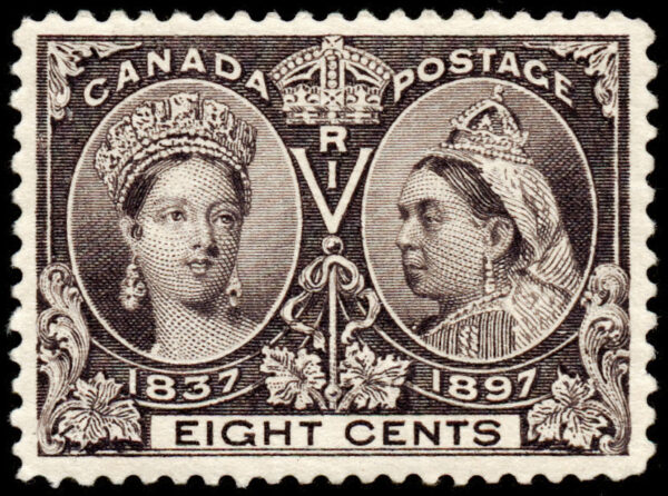 Canada Stamp #56 - Queen Victoria Jubilee (1897) 8¢ (F-MLH)