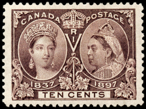Canada Stamp #57 - Queen Victoria Jubilee (1897) 10¢ (FVF-MH)