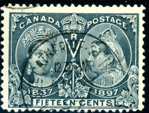 Canada Stamp #58 - Queen Victoria Jubilee (1897) 15¢ (F-U)