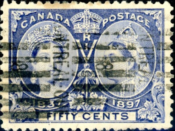 Canada Stamp #60 - Queen Victoria Jubilee (1897) 50¢ (XF)