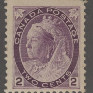 Canada Stamp #76 - Queen Victoria (1898) 2¢ (M-fvf, MINOR GUM DISTURBANCE)