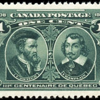 Canada Stamp #97I - Cartier & Champlain (1908) 1¢ (VFF-MH) (HAIRLINES)