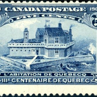 Canada Stamp #99 - Champlain's Habitation (1908) 5¢ (VG-MH)