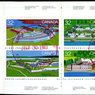 Canada Stamp Booklet - #BK86 w/First Day Cancel (1983) 10 x 32¢ Se-tenant pane of 10 x 32¢ (992a)