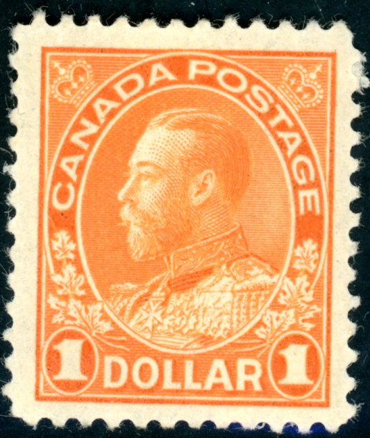 Canada Stamp #122 - King George V (1925) $1 (VF-MH)