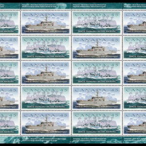 Canada Stamp SHEET#1763a - Canadian Naval Reserve (1998) 2 x 45¢ Se-tenant pair (1762, 1763)