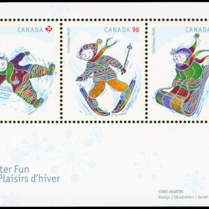 Canada Stamp #2291 - Christmas (2008) 1 x (P), 1 x 96¢, 1 x $1.60 Souvenir sheet of 3