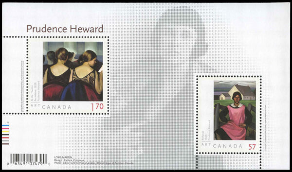 Canada Stamp #2396 - Art Canada: Prudence Heward (2010) 1 x 57¢, 1 x $1.70 Souvenir sheet of 2