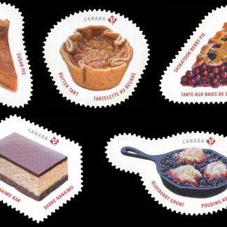Canada Stamp #3177ai-ei - Sweet Canada (2019) 5 x P (90¢) Set of 5, die cut to shape from Quarterly Pack