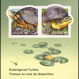 Canada Stamp #3179 - Endangered Turtles (2019) $1.80 Souvenir sheet of 2