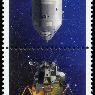 Canada Stamp #3187a - Apollo 11 (2019) 2 x P (90¢) Vertical se-tenant pair (3186, 3187)
