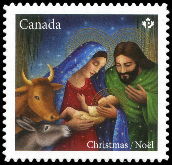 Canada Stamp #3254i - Christmas (Nativity) (2020) P (92¢) Die cut to shape