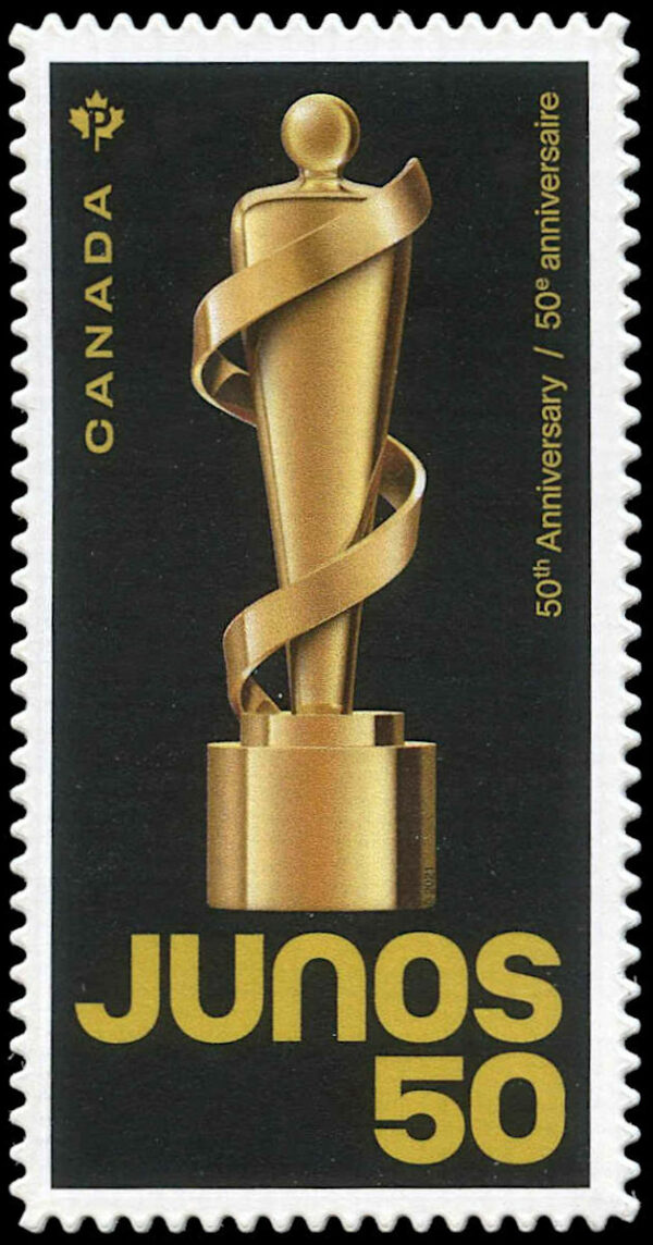 Canada Stamp #3286i - Juno Awards statuette (2021) P (92¢) Die cut to shape