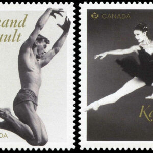 Canada Stamp #3290i-1i - Canadian Ballet Legends (2021) 2 x P (92¢) Set of 2 stamps, die cut to shape