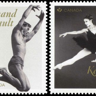 Canada Stamp #3290i-1i - Canadian Ballet Legends (2021) 2 x P (92¢) Set of 2 stamps, die cut to shape