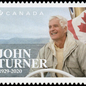 Canada Stamp #3292i - John Turner (1929-2020) (2021) P (92¢) Die cut to shape