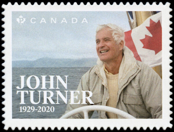 Canada Stamp #3292i - John Turner (1929-2020) (2021) P (92¢) Die cut to shape