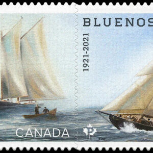 Canada Stamp #3295i - Bluenose (1921-2021) (2021) 2 x P (92¢) Pair of 2 stamps, die cut to shape