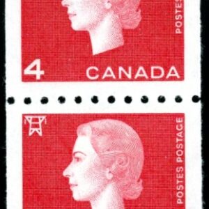 Canada Stamp #408Strip - Queen Elizabeth II (1963) 4 x 4¢ Strip of 4