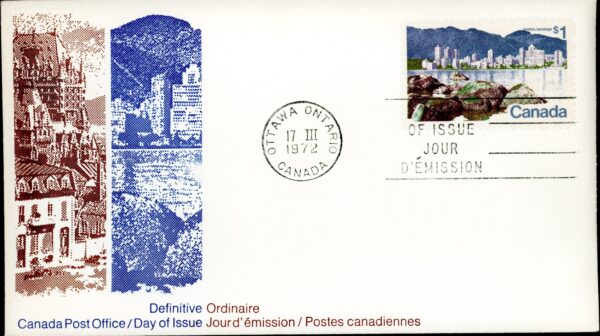 Canada OFDC#600 - Vancouver (1972) $1