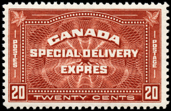 Canada Stamp - E - Special Delivery #E4 - Confederation Issue (1930) 20¢ -FVF