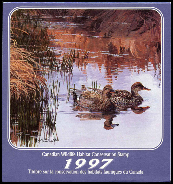 Canadian Wildlife Habitat Conservation Stamp #FWH13 - Gadwalls (1997) $8.50