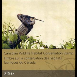 Canadian Wildlife Habitat Conservation Stamp #FWH23 - Wilson's Snipe Duck (2007) $8.50