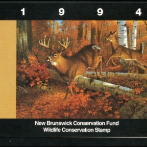 New Brunswick Conservation Fund Stamp #NBW1 - White Tail Deer by Hayden Lambson (1994)