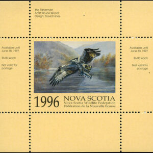 NSW5* -- Nova Scotia Wildlife Conservation 1996 Osprey by Bruce John Wood. Single mini sheet