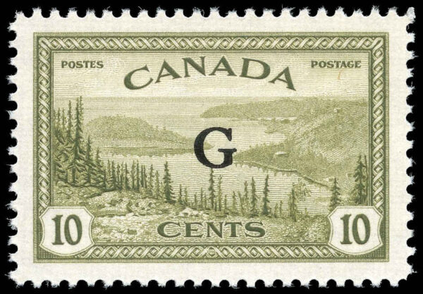 Canada Stamp - O - Official #O21 - Great Bear Lake (b) (1950) 10¢ Overprinted G (MH)