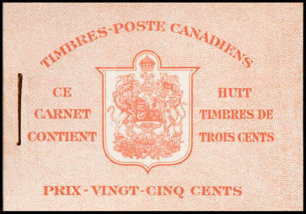 Canada Stamp Booklet - #BK34d King George VI War (1942) 25¢ Type I, surcharged rate page, (2 x 251a) - Image 3