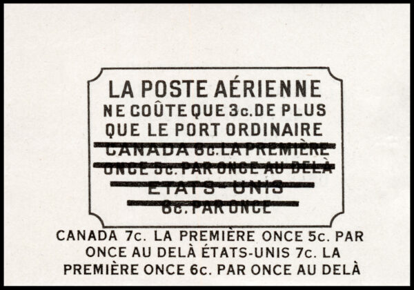 Canada Stamp Booklet - #BK34d King George VI War (1942) 25¢ Type I, surcharged rate page, (2 x 251a) - Image 5