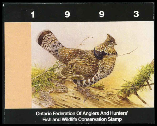 Ontario Federation of Anglers & Hunters Stamp #OW1 - Canada Stamp - ow1 (1993) (1993)