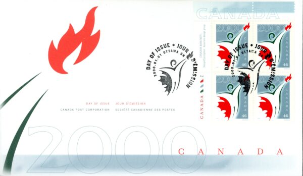 Canada OFDC PB#1835 - Canada Millennium Partnership Program logo (2000) 46¢