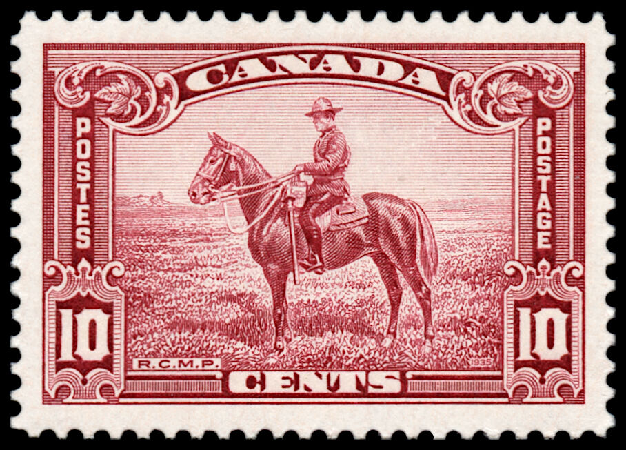 Canada Stamp #223 - R. C. M. P. (1935) 10¢
