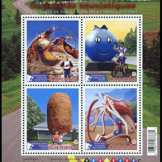 Canada Stamp #2484 - Roadside Attractions - 3 (2011) 4 x (P) Souvenir sheet of 4