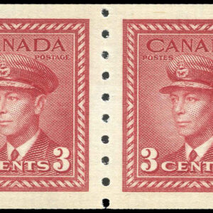 Canada Stamp #265pa -REPAIR- King George VI (1942) 2 x 3¢ Pair