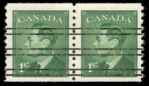 Canada Stamp #295xxpa - King George VI (1949) 2 x 1¢ Precancelled (no.295), pair