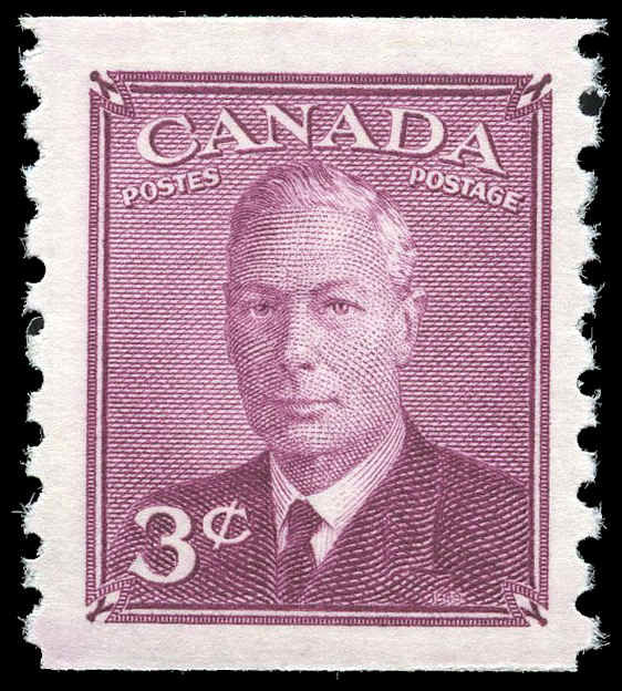 Canada Stamp #299 - King George VI (1950) 3¢