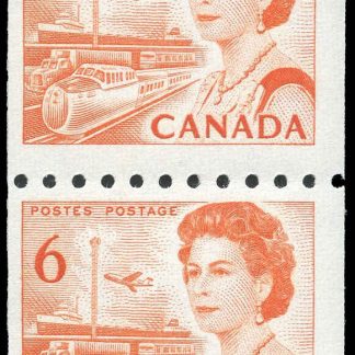 Canada Stamp #468A - STRIP OF 4-- Queen Elizabeth II (1969) 2 x 6¢ DF, DEX, pair