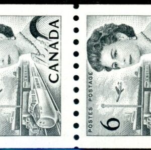 Canada Stamp #468B-STRIP - Queen Elizabeth II (1970) 4 x 6¢ HB, DEX, WIDE AND NARROW
