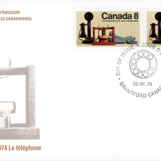 Canada OFDC #641 - Invention of the Telephone (1974)  2 x 8¢