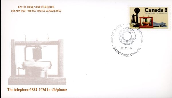 Canada OFDC #641 - Invention of the Telephone (1974) 8¢