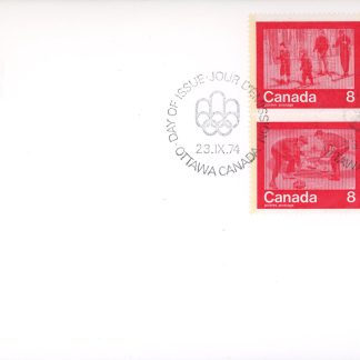 Canada OFDC #644-647 BLOCK - Olympic Games - Keeping Fit - (1974) 4 x 8¢