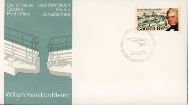 Canada OFDC #655 - William Hamilton Merritt - (1974) 8¢