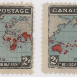 Canada Stamp #86b - Christmas, Map of British Empire (1898) 2¢ F-NH